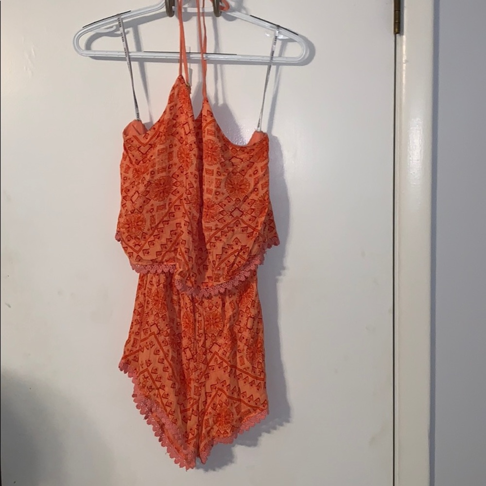 Halter romper open back